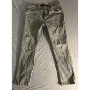 Tommy Hilfiger Men’s Jeans 34x32 Etroite Droite Slim Straight Gray